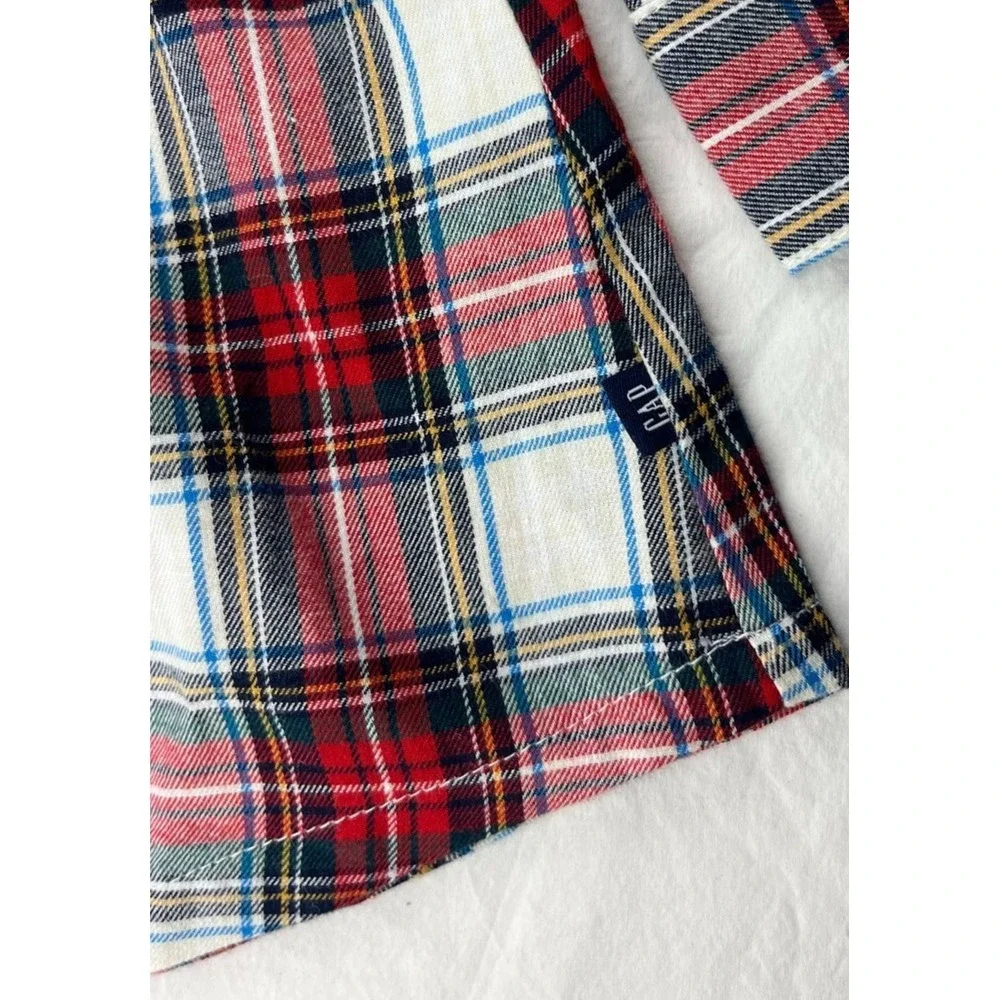 Gap Kids‎ Girls 4 5 Long Sleeve Plaid Dress Collared Cotton Holiday Casual NWT